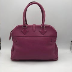Hermes Atlas 35 Bag Boston Handbag Pink Leather 2011