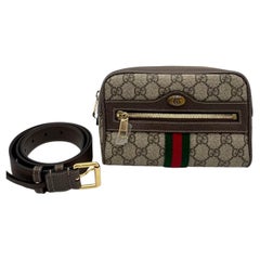Gucci Ophidia GG Supreme Small Belt Bag Waist Fanny Pack Brown Monogram