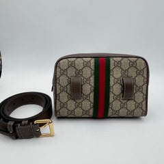 Gucci Ophidia GG Supreme Small Belt Bag Waist Fanny Pack Brown Monogram