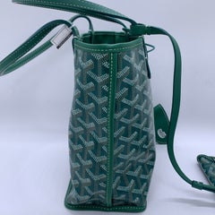 Goyard Anjou Mini Tote Bag Reversible Green Goyardine Coated Canvas Pouch