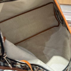 Goyard Boheme Hobo Bag Black Gold Tan Goyardine Canvas Shoulder Tote Pouch