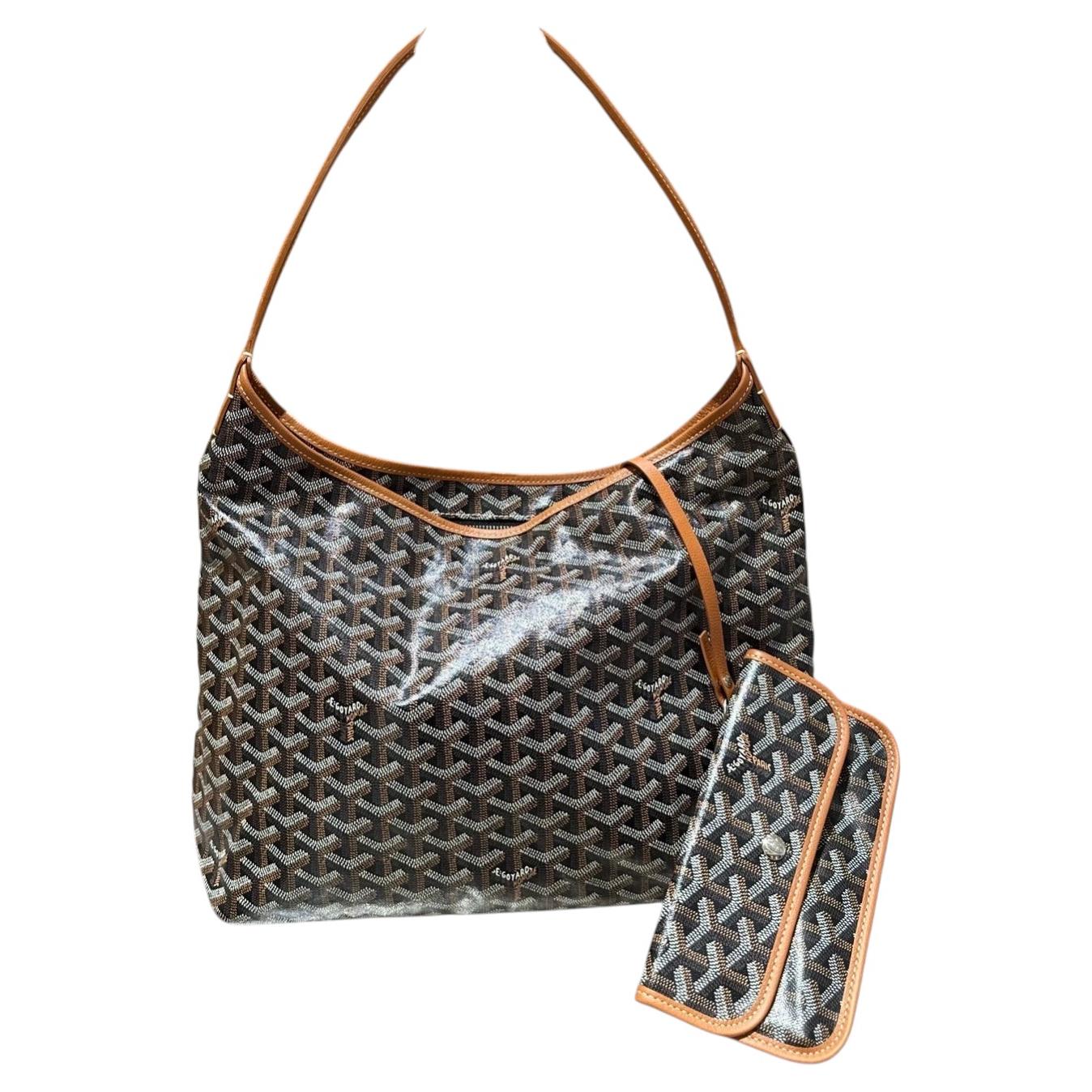 Borsa Hobo Goyard Boheme in tela Goyardine nera, dorata e beige – Borsa a tracolla in vendita