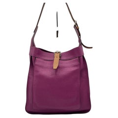 Auth Hermes Marwari PM Shoulder Bag Tosca Purple Leather Everyday Bag 2012