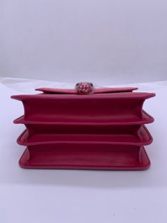 Bvlgari Serpenti Forever Pink Leather Top Handle Bag Small