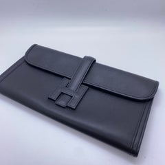 Hermes Jige Elan 29 Clutch Bag Swift Leather Black Pouch 2018