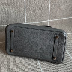 Hermes Birkin 30, Togo-Leder, Farbe „Etain“, Handtasche, goldene Beschläge, GHW-Prägung, D, 2019