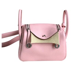 Hermes Mini Lindy 20 Rose Sakura Pink Clemence PHW Umhängetasche 2026