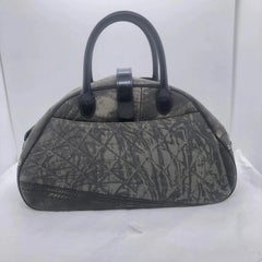 Christian Dior Vintage Speedway Denim Print Double Saddle Bowler Bag