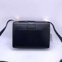 Christian Dior Black Box Calfskin 30 Montaigne Flap Bag Gold Hardware