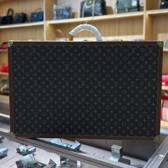 Louis Vuitton Monogram Alzer75 Trunk Hard Suitcase Luggage