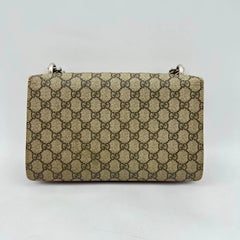 GUCCI Dionysus GG Small Shoulder Bag Canvas Red Suede Chain Crossbody