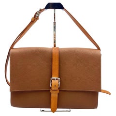 HERMES Etriviere II Messenger Bag Fjord Leather Gold Shoulder Crossbody PHW 2013