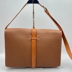 HERMES Etriviere II Messenger Bag Fjord Leather Gold Shoulder Crossbody PHW 2013