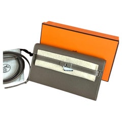 Hermes Kelly Classique To Go Wallet Epsom Etoupe Grey Palladium Hardware 2020
