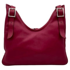 Hermes Massai Cut 32 Hobo Bag Slouchy Shoulder Tote Red 2010