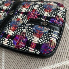 Chanel Tweed Jacket Motif Chain Shoulder Bag Multicolor Wool Lambskin