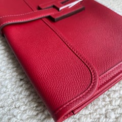 Hermes Jige Elan 29 Clutch-Tasche, rot (Rouge), Epsom-Leder, H-förmiger Reißverschluss, 2013