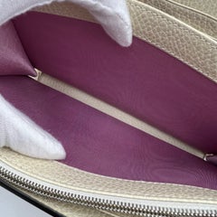 Gucci Dionysus Wallet on Chain Grained Leather White Crystal WOC