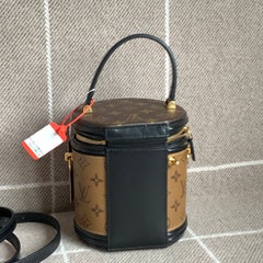 Authentic Louis Vuitton Cannes Monogram Reverse Vanity Bucket Bag Handbag Chip