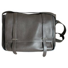 Hermes Steve Messenger Bag Togo Leather Brown Shoulder Crossbody Brown 2012