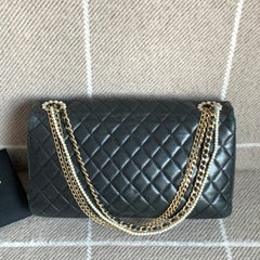CHANEL Westminster Pearl Flap Bag Quilted Black Lambskin CC Logo