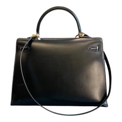 Borsa Hermès Kelly Sellier 35 in pelle di vitello Box del 1996