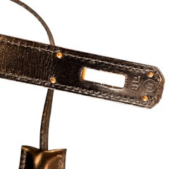 1991 Hermes Vintage Black Box Calf Leather Kelly Sellier 28 Handbag