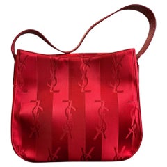 Vintage Yves Saint Laurent Monogram Logo Shoulder Bag
