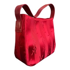 Vintage Yves Saint Laurent Monogram Logo Shoulder Bag