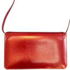 Hermès Bordeaux Leather Mocassin Shoulder Bag
