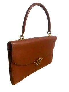 Vintage Hermès Brown Cognac Cordeliere Leather Bag