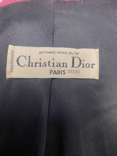 Christian Dior by Marc Boham Haute Couture FW 1986/87 Plum Wool Skirt Suit