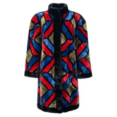 Christian Dior Multicolor Fur Coat (Frederic Castet '70s)