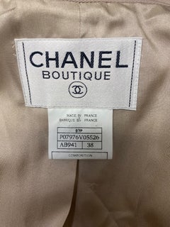 Chanel Vintage 1997 Spring Beige Wool Long Jacket Coat – Size 38