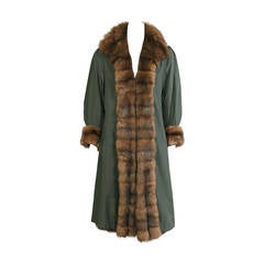 Russian Sable Lined All Weather Coat, Larger Size Nan Duskin