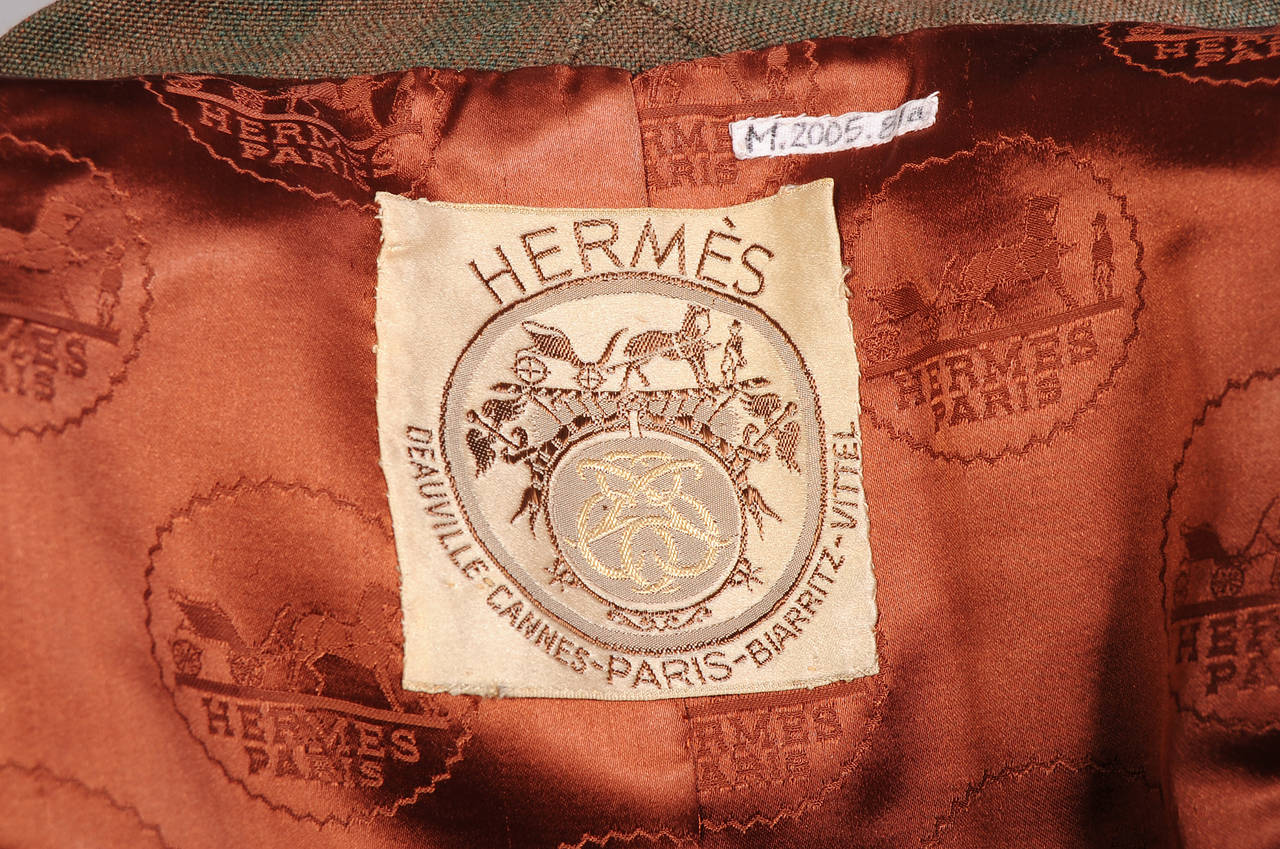 Women's Rare 1940's Hermes Three Piece Suit, Museum de accession