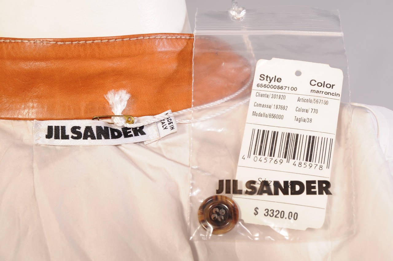 Women's Jil Sander Ombred Leather Jacket, Never Worn
