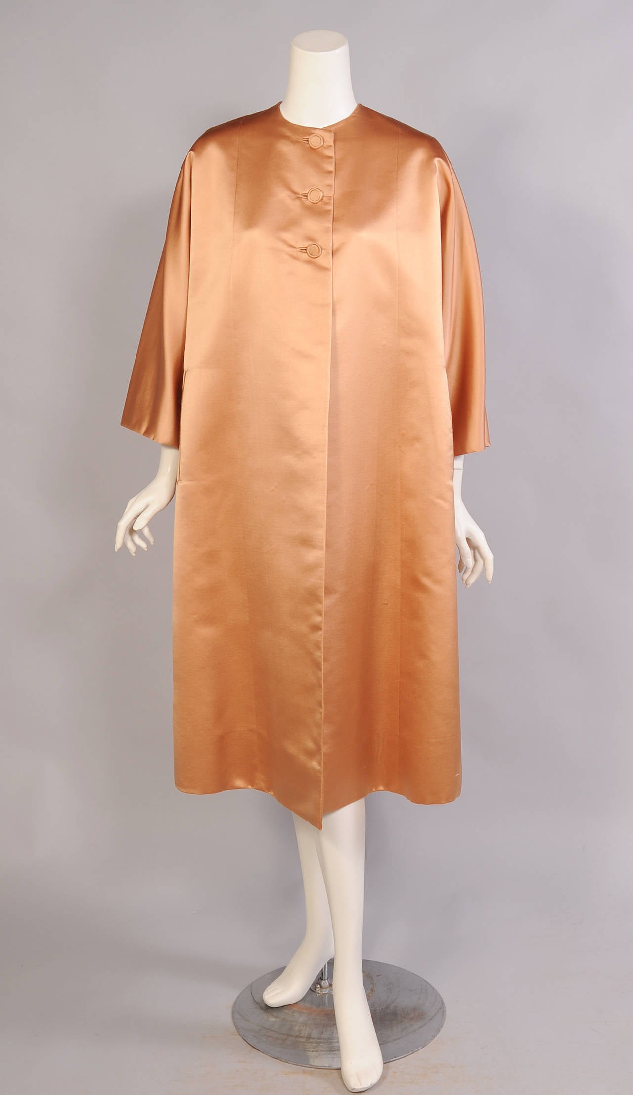 1950's George Carmel Satin Swing Coat