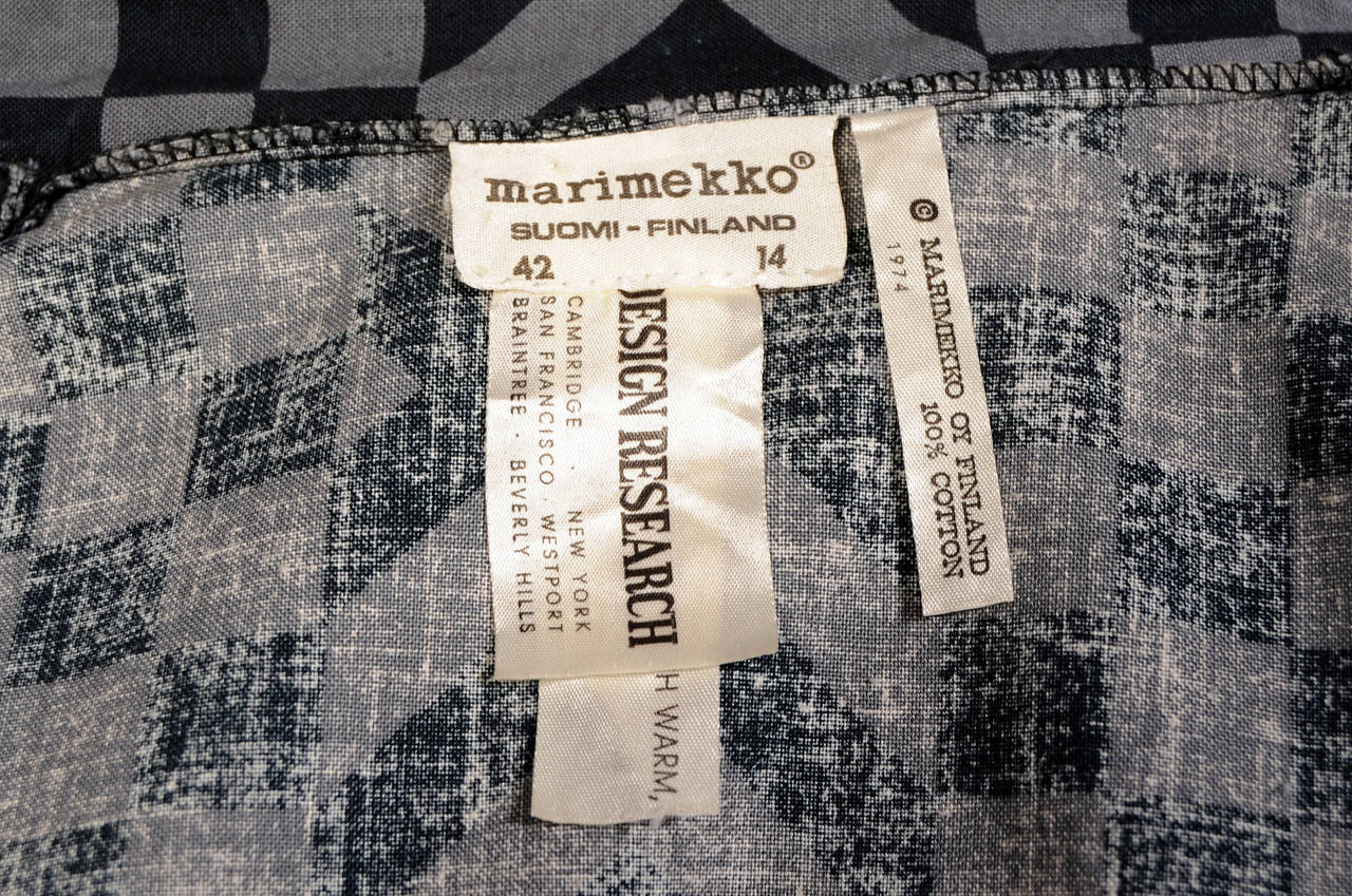 Marimekko Cotton Print Dress In Excellent Condition In New Hope, PA