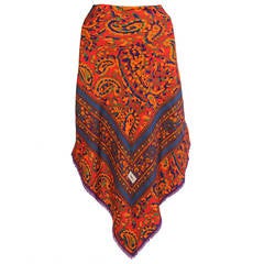 Yves Saint Laurent Wool Challis Shawl