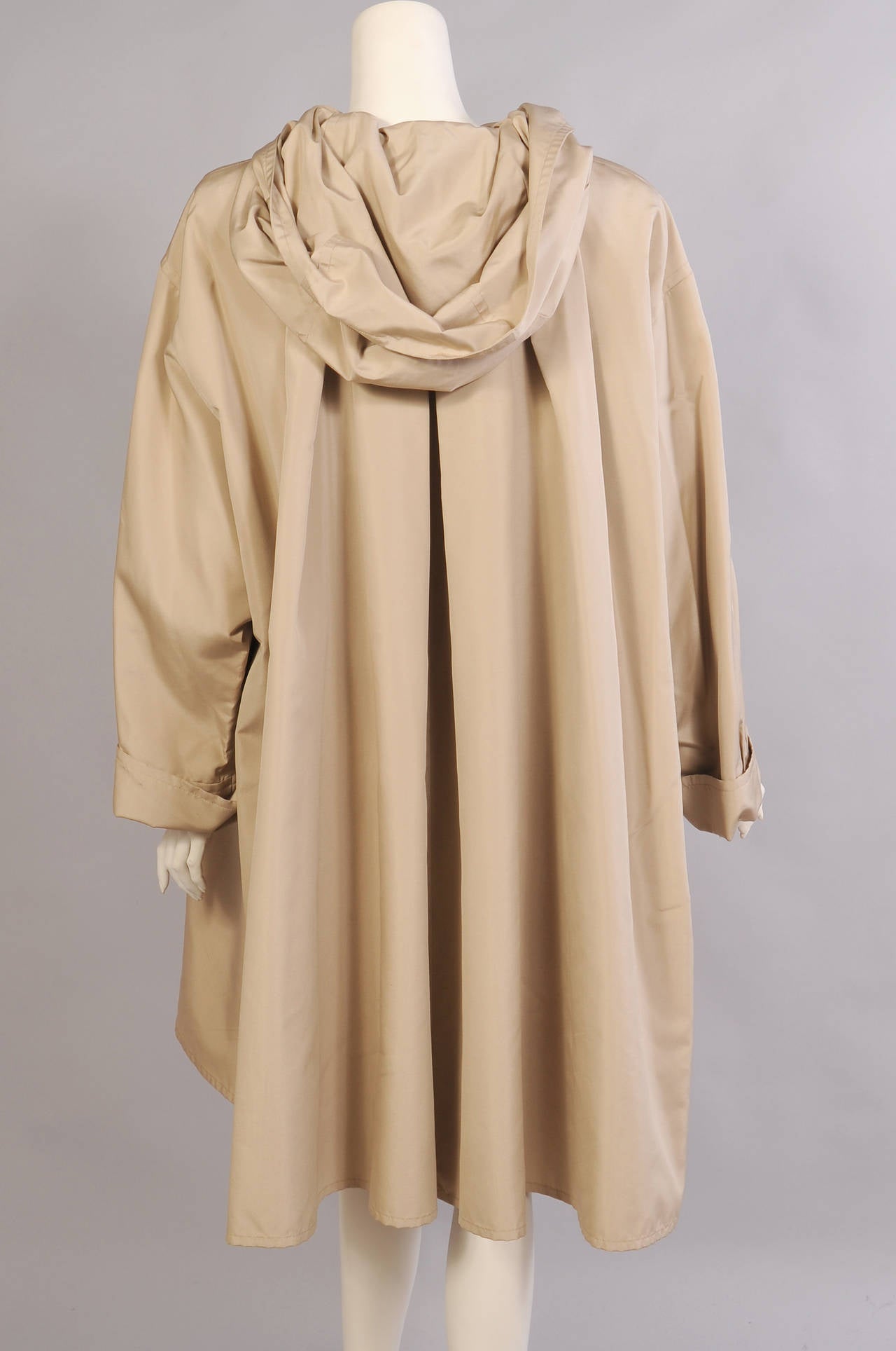 Yves Saint Laurent Haute Couture Raincoat with a Hood In Excellent Condition In New Hope, PA