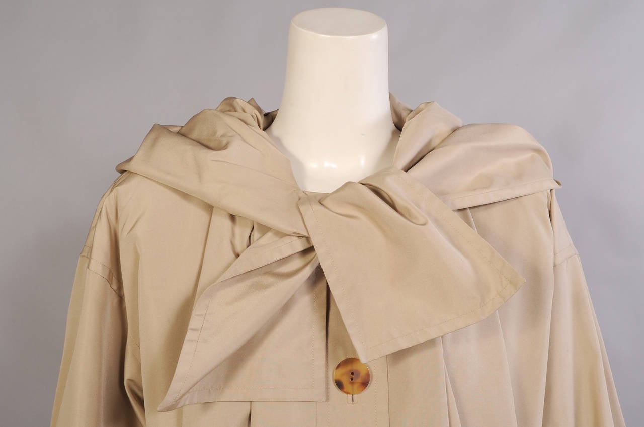 Women's Yves Saint Laurent Haute Couture Raincoat with a Hood