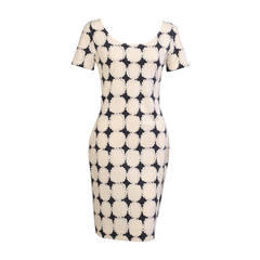 Karl Lagerfeld Navy & Cream Print Dress 12