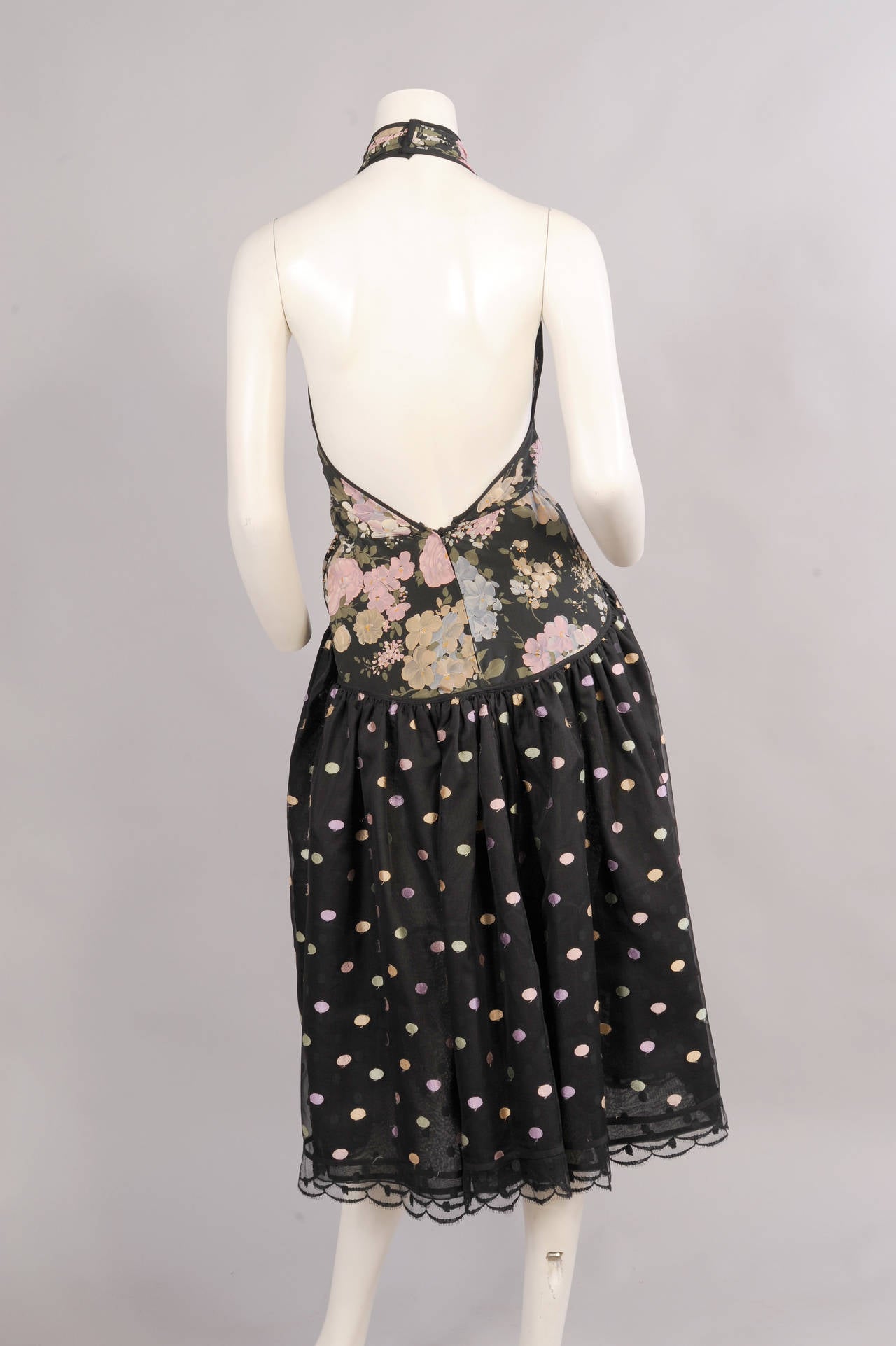 Geoffrey Beene Silk Halter Dress & Tulle Bolero In Excellent Condition In New Hope, PA