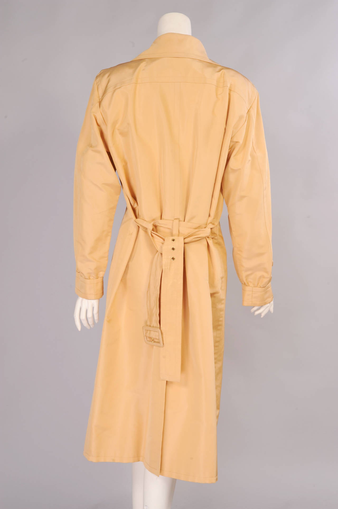 Givenchy Haute Couture Runway Worn Silk Faille Trenchcoat For Sale at ...