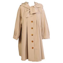 Yves Saint Laurent Haute Couture Raincoat with a Hood