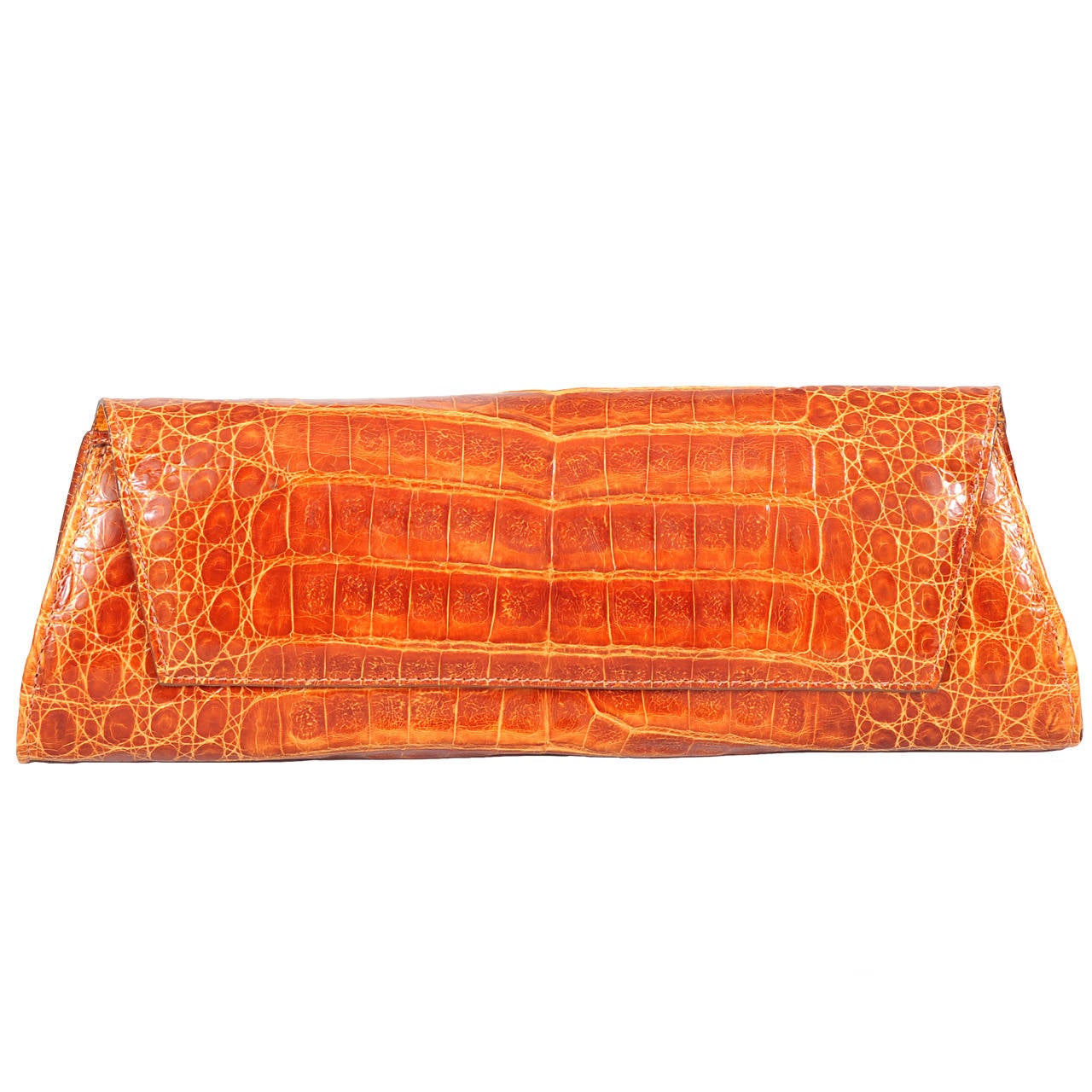 Sleek Italian Crocodile Clutch