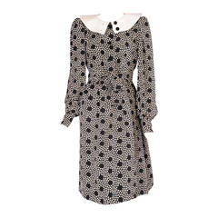 Givenchy Numbered Haute Couture Silk Polka Dot Dress 5