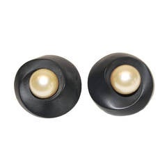 Chanel Couture Runway Worn Large Pearl Earrings