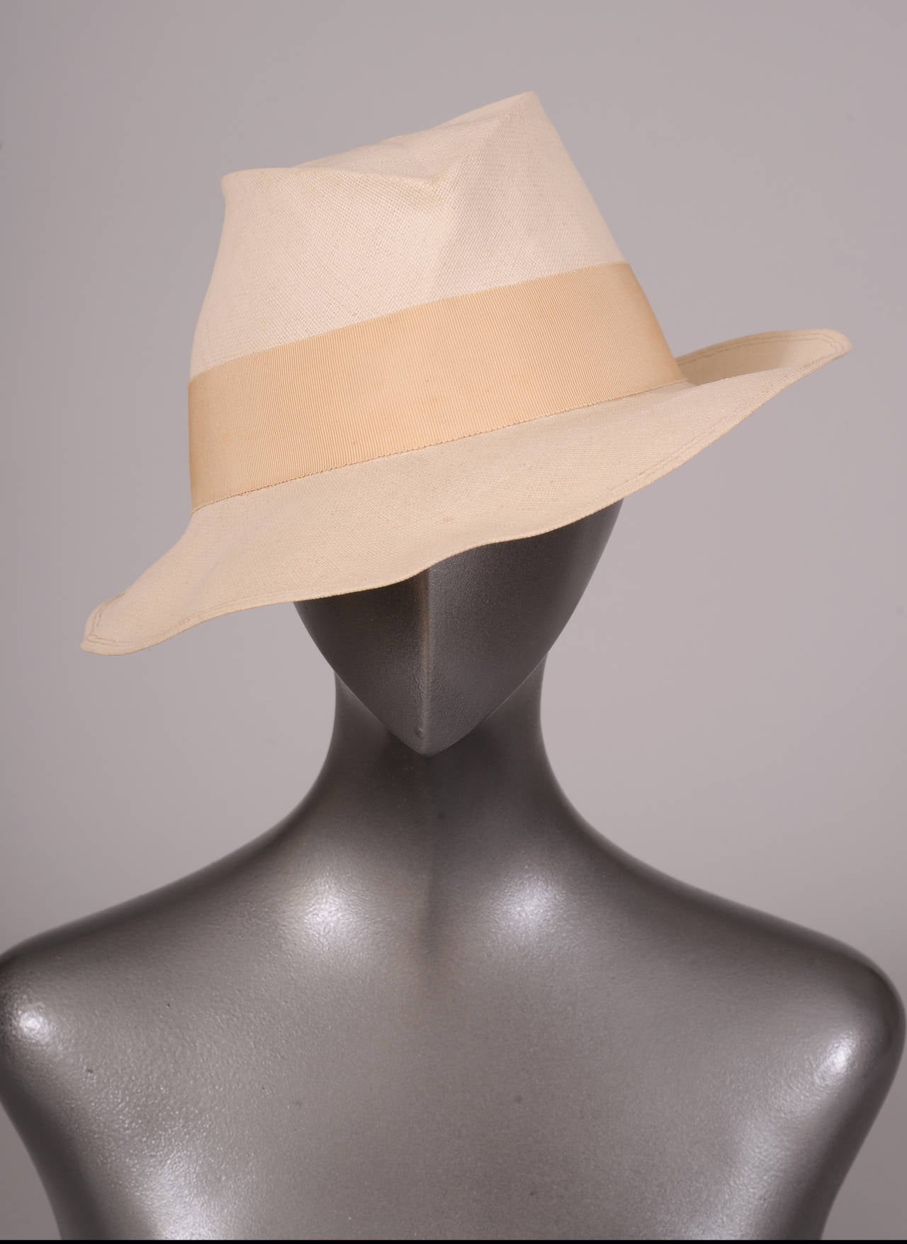 Women's Very Rare 1930's Ladies Extra Fine Panama Hat, Stetson for Bonwit Teller